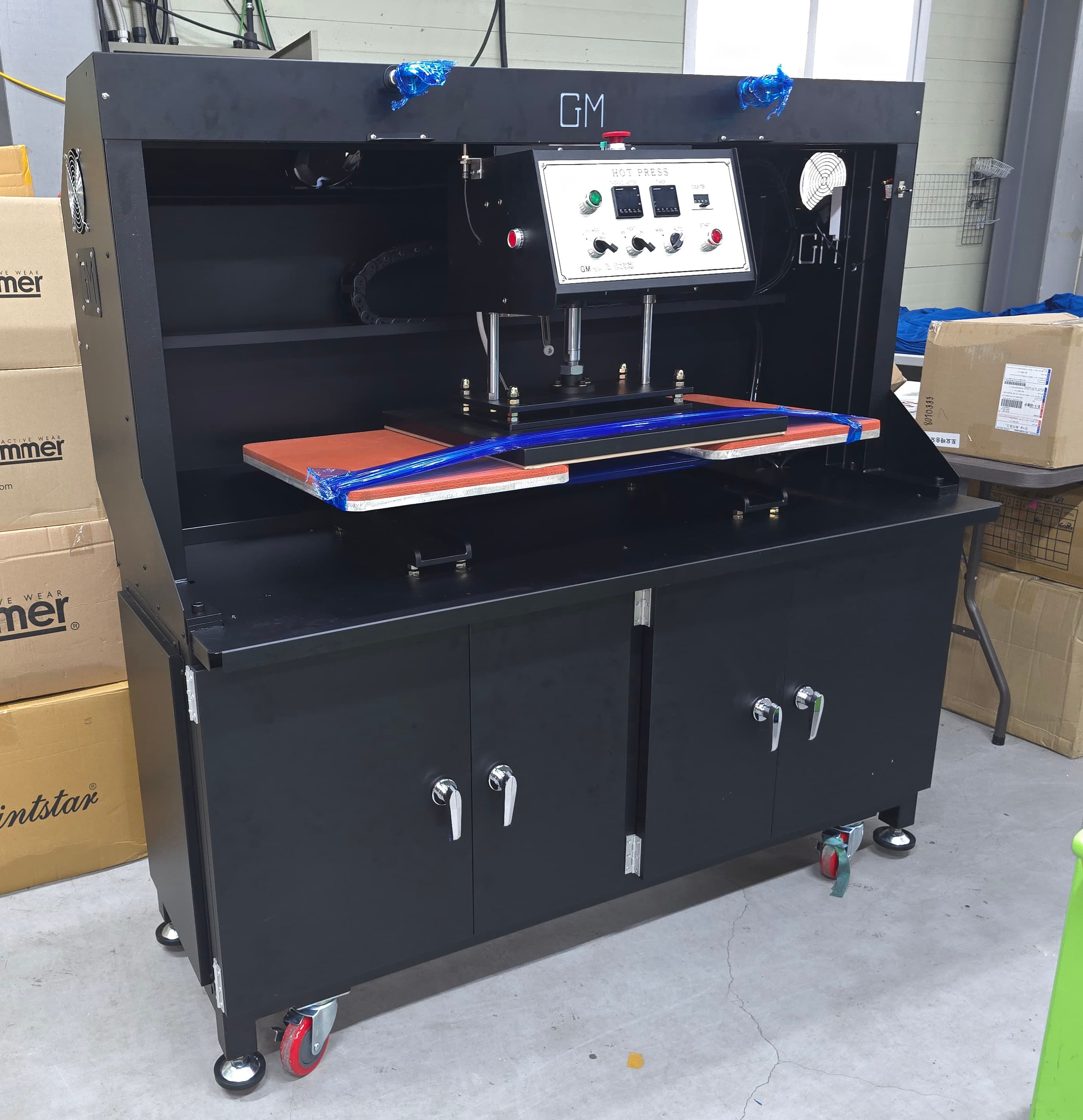 좌우 반자동 전사 프레스